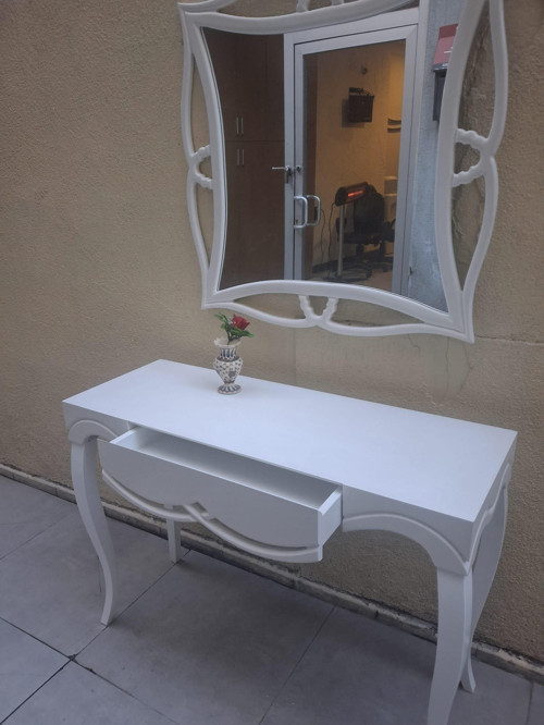 Dresuar 90544 CNC Çökertme Model Windows Ayna Lake Beyaz Tabla Kayn Aslan Ayak