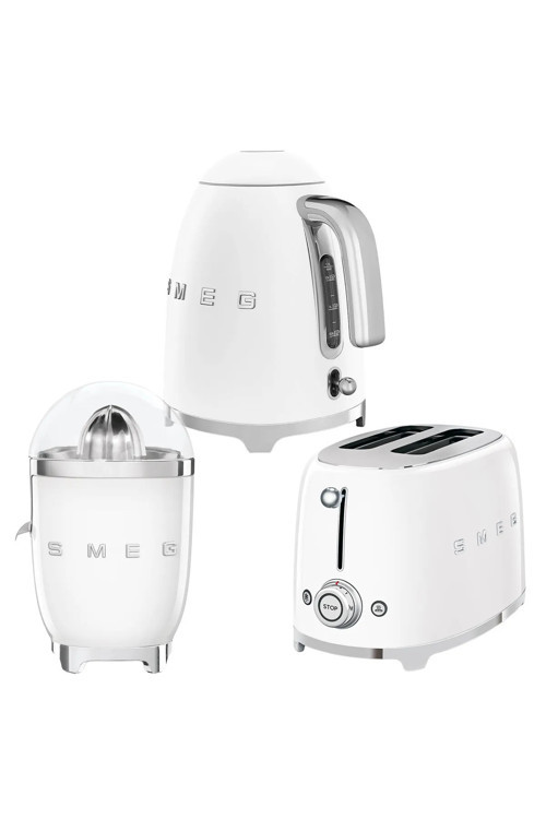 Beyaz Kettle- Ekmek Kızartma Makinesi Ve Narenciye Sıkacağı Seti-TSF01CJF01KLF03