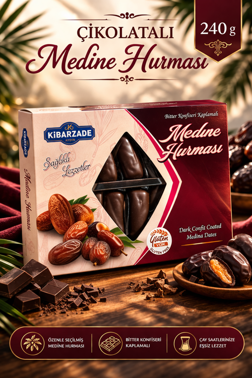 Çikolata Kaplamalı Medine Hurması 240 gr