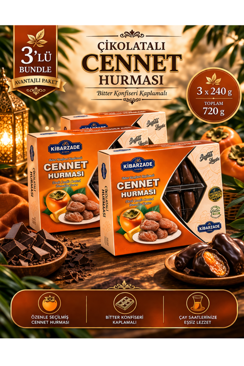 Çikolatalı Cennet Hurması 240 gr x 3 Adet