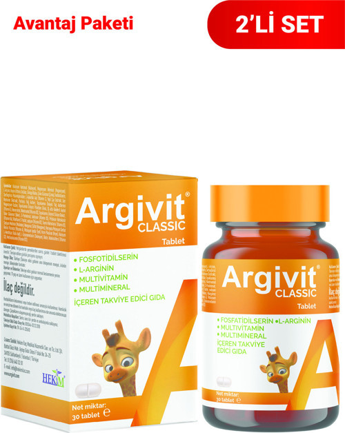 Classic Fosfotidilserin, L-arjinin, Multivitamin Ve Multimineral Içeren Tablet 2’li Paket 30 Tablet