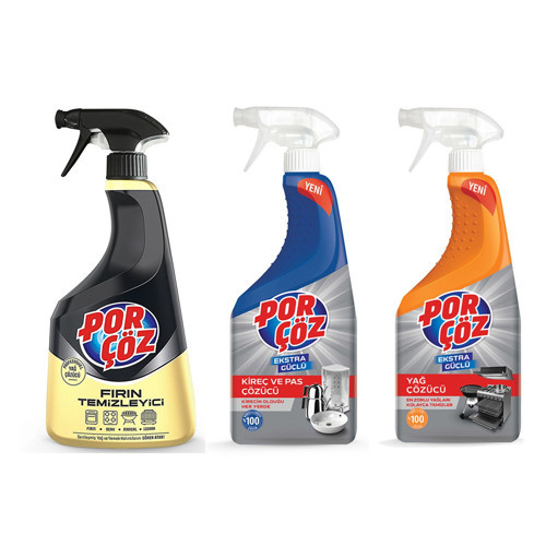 Fırın Temizleyici-Kireç Çözücü-Yağ Sökücü 750 ml 3 lü Set
