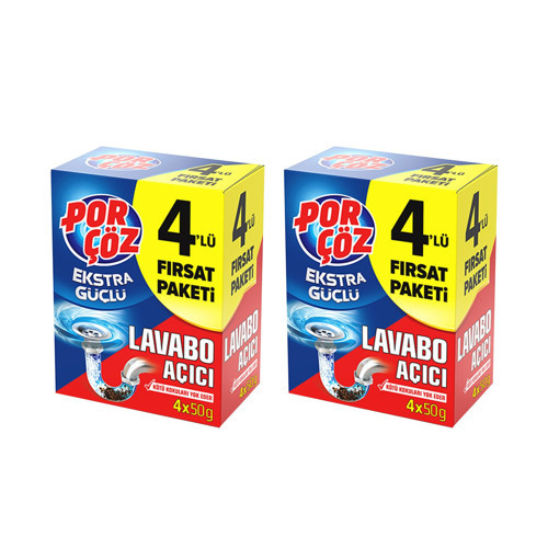 Lavabo Açıcı Granül 4x50 gr x 2 Adet