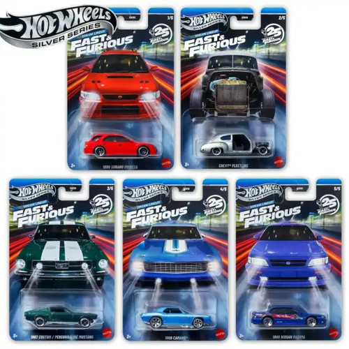 Silver Serisi Fast and Furious Dream Lineup 5 Araç Seti Diecast Model Araba