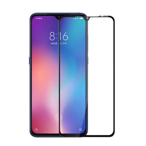Mi 9 Lite MKST Kenarları Kırılmaya Dayanıklı Cam Ekran Koruyucu - Siyah