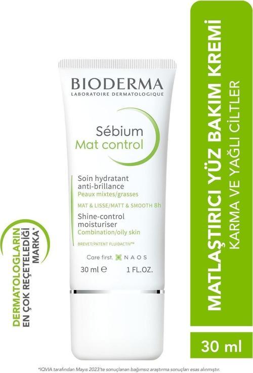 Sebium Mat Control Matlaştırıcı Parlama Karşıtı Bakım Kremi Karma ve Yağlı Ciltler 30 ml