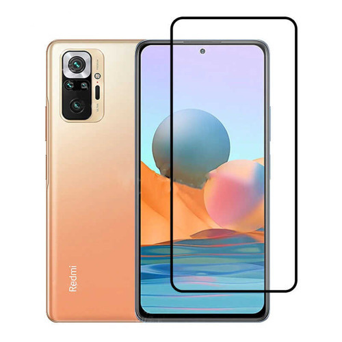 Redmi Note 10 Pro MKST Kenarları Kırılmaya Dayanıklı Cam Ekran Koruyucu - Siyah
