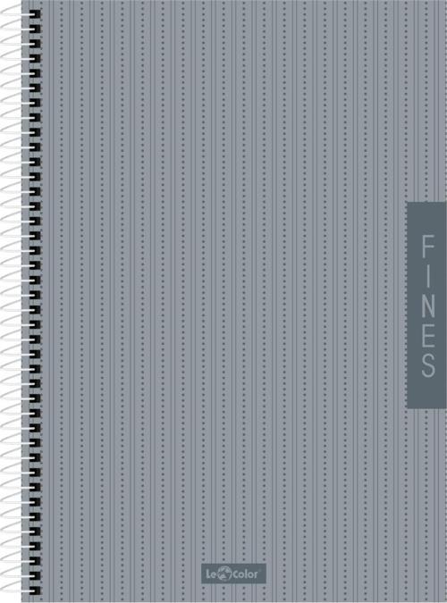 Fines Ofis Defter A4 Spiralli Kareli Gri