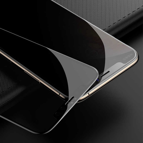 iPhone X MKST Kor Privacy Cam Ekran Koruyucu - Siyah