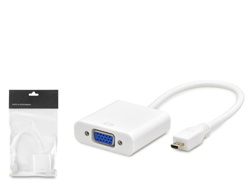HDX7810 Micro USB to VGA Dişi Görüntü Dönüştürücü 1080p - Beyaz