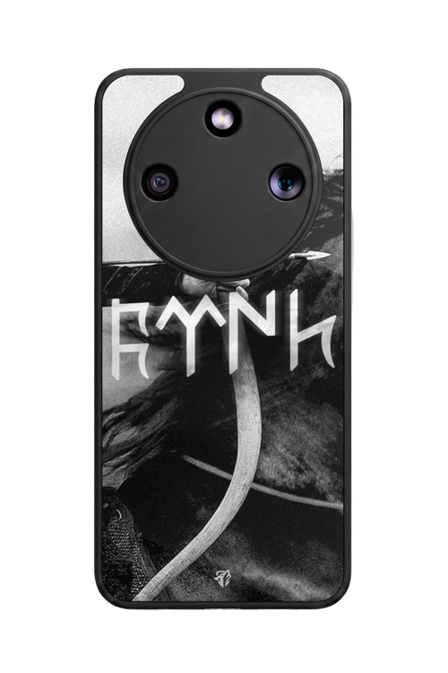 Honor Magic 8 Lite Uyumlu Göktürk Türk Baskılı Glossy Premium Mat Siyah Silikon Kılıf