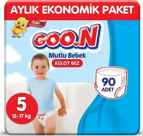 Goon Bebek Bezi Mutlu Bebek Külot Bezi 5 No 90 Adet
