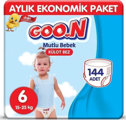 Goon Bebek Bezi Mutlu Bebek Külot Bezi 6 No 144 Adet