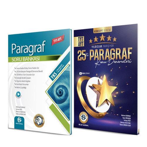 Bilgi Sarmal TYT AYT Paragraf Soru Bankası ve Yıldızlar Yarışıyor Deneme Seti 2 Kitap