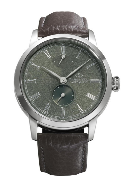 RE-BS0001E00B Kurmalı Otomatik Deri Kahverengi Yeşil Kadran Safir Cam 39 mm Erkek Kol Saati