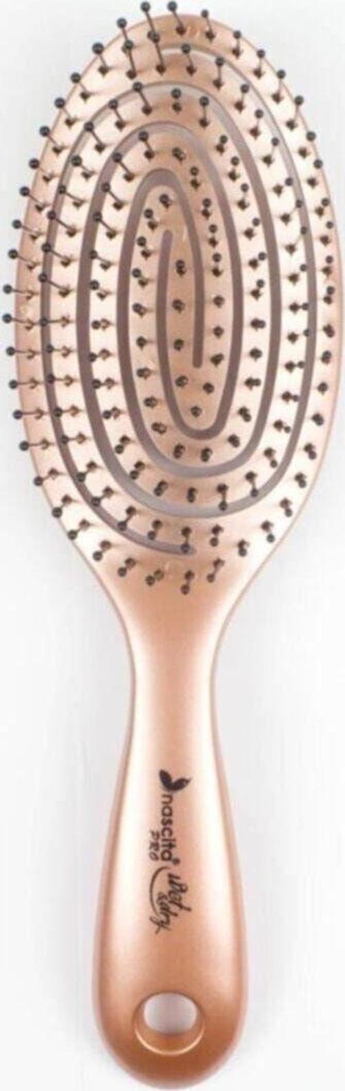 Pro Üç Boyutlu Oval Saç Fırçası -kahverengi