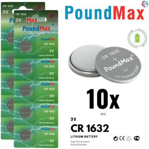 10 x PoundMax 1632 CR1632 DL1632 3V Lityum Madeni Para Pilleri