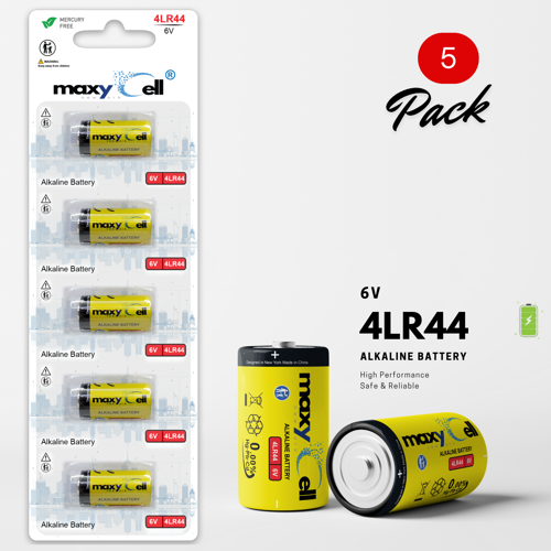Maxycell 5 Adet 4LR44 6V Düğme Pil - 4AG13 A544 PX28A 476A