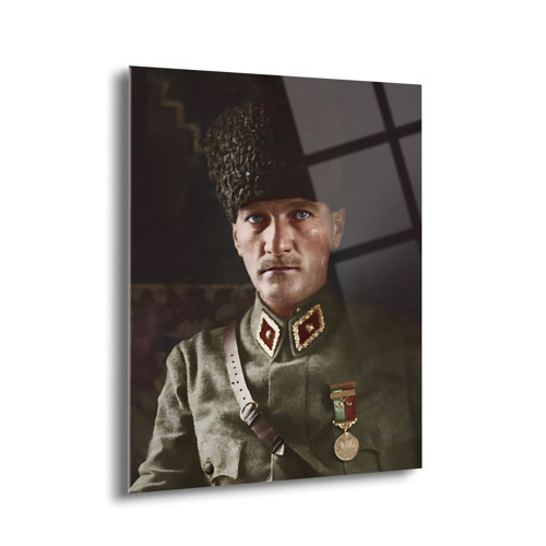 Atatürk Portre Cam Tablo - Ata029