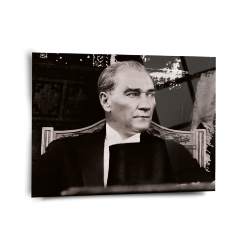 Atatürk Portre Cam Tablo - Ata061