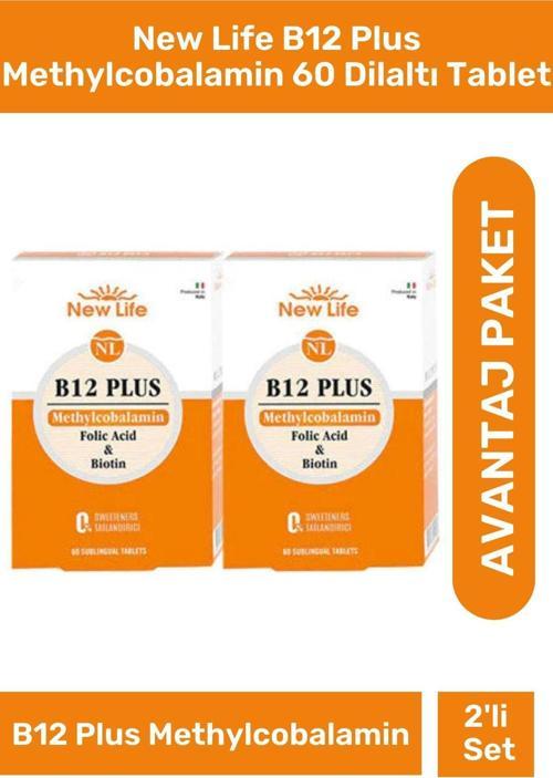 B12 Plus Methylcobalamin 60 Dilaltı Tablet 2'li Paket
