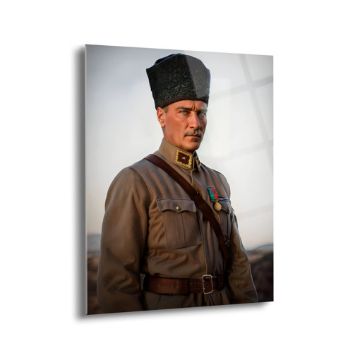 Atatürk Portre Cam Tablo - Ata068