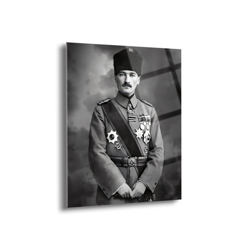 Atatürk Portre Cam Tablo - Ata063