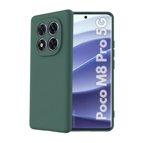 Poco M8 Pro 5G Uyumlu Silikon Kılıf - Pastel Renk Tonu Kamera Korumalı Esnek Kapak - Yeşil