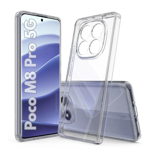 Poco M8 Pro 5G Uyumlu Silikon Kılıf - Pastel Renk Tonu Kamera Korumalı Esnek Kapak - Şeffaf