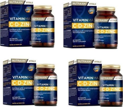 Vitamin Max (1000 Mg C Vitamini,1000 Iu D Vitamini Ve 10 Mg Çinko) 60 Tablet 4 Adet