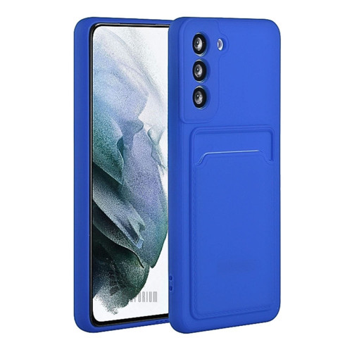 Samsung Galaxy A35 Uyumlu Kartlıklı Silikon Kılıf Kamera Korumalı Esnek Pastel Kapak-Lacivert