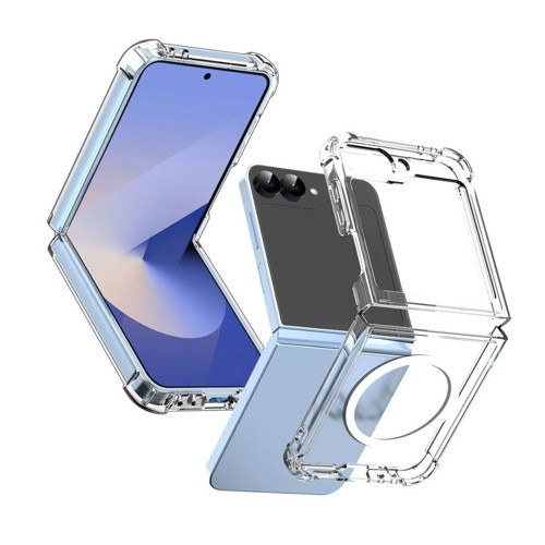 Samsung Galaxy Z Flip 7 Fe Uyumlu Silikon Kılıf Köşe Korumalı Kablosuz Şarj Destekli Kılıf
