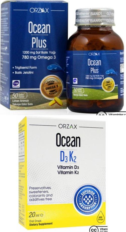 Plus Omega3 1200mg 50 Kapsül Ve Vitamin D3k2 Damla 20ml
