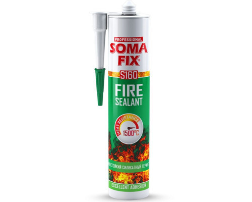 Isı Mastiği 1500C Siyah SOMAFİX S160 310ml 600gr