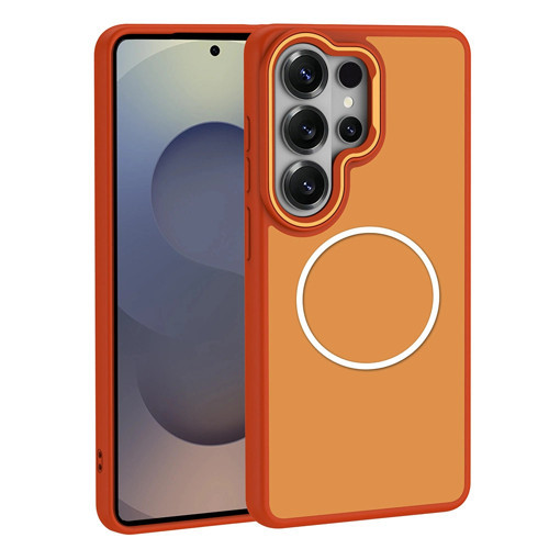 Galaxy S26 Ultra Kılıf M-Safe Şarj Özellikli Metal Kamera Çerçeveli Redclick Sanremo Silikon Kapak