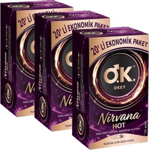 Prezervatif Nirvana Hot 20 Li X 3 Adet (60 Lı)