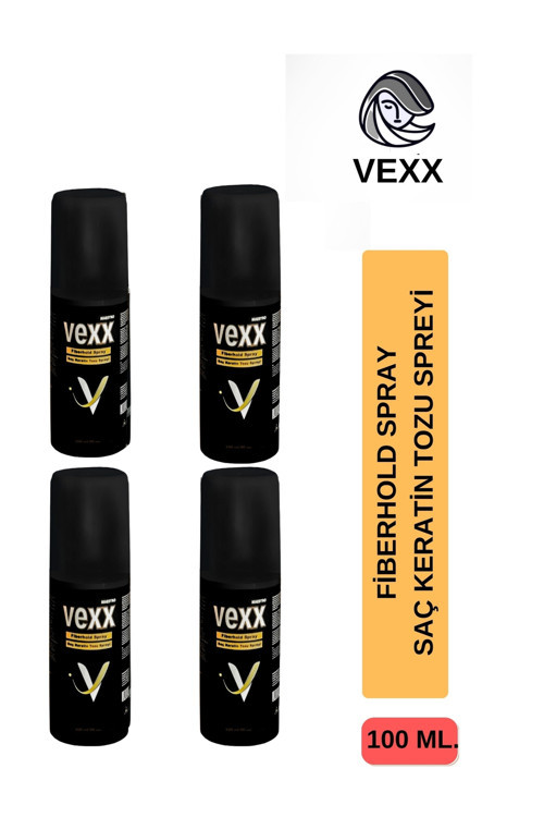 Vexx Sabitleyici Sprey (4 Adet) Saç Tozu Topik Hair Fiber Saç Fiber 100 Ml. Sprey