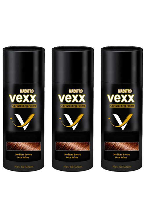 Vexx 50 Gr. Orta Kahve Saç Tozu 3 Adet