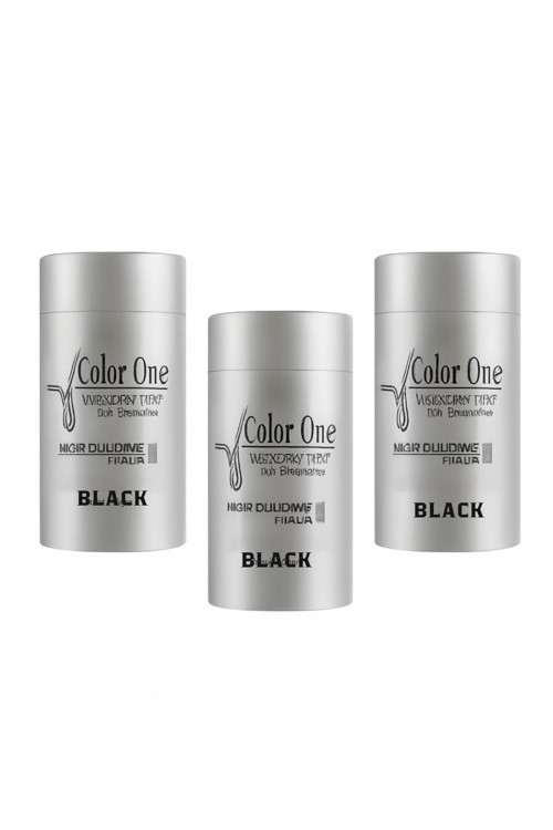 25 Gr 3 Adet Color One Premium (Siyah) Saç Tozu Topik Hair Fiber