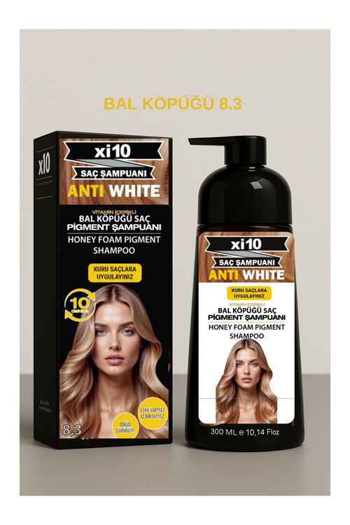 Beyaz Kapatıcı (Bal Köğüğü 8.3) Saç Beyaz Kapatan Hızlı Şampuan (Beyaz Saçlar İçin) 300 Ml.
