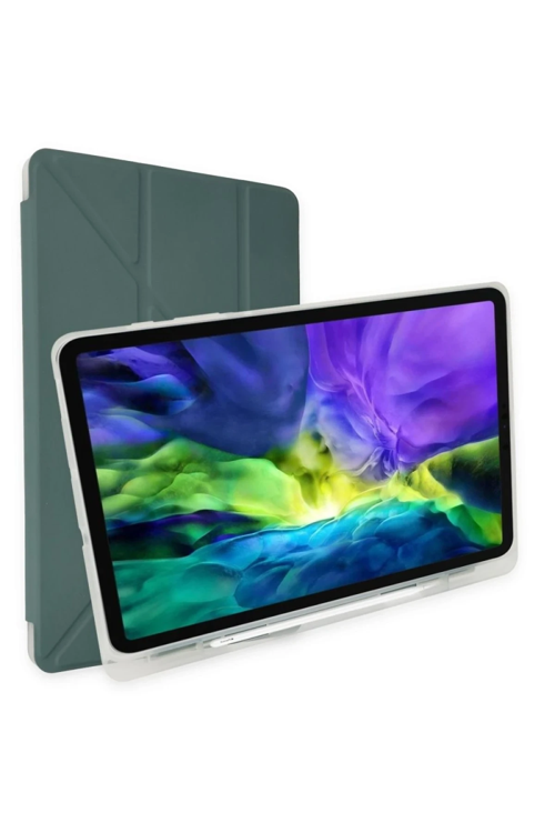 Mey İthalat® Redmi Pad Kılıf Kalemlikli Mars Tablet Kılıfı - Koyu Yeşil