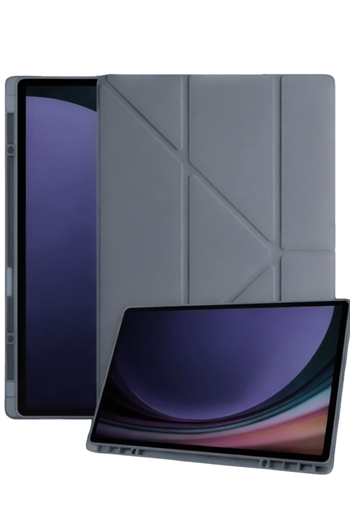 Mey İthalat® Samsung Galaxy Tab A11 Plus Kalemlikli Mars Tablet Kılıfı - Koyu Gri