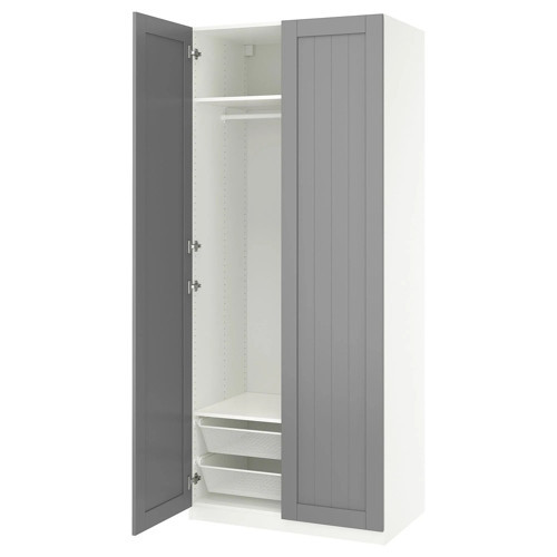 Beyaz Fonksiyonel Kapaklı Gardırop 100x60x236 cm