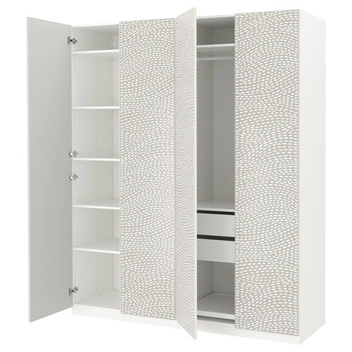 Beyaz Modern Kapaklı Gardırop