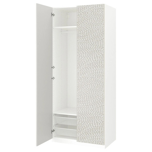 Beyaz Fonksiyonel Kapaklı Gardırop 100x60x236 cm