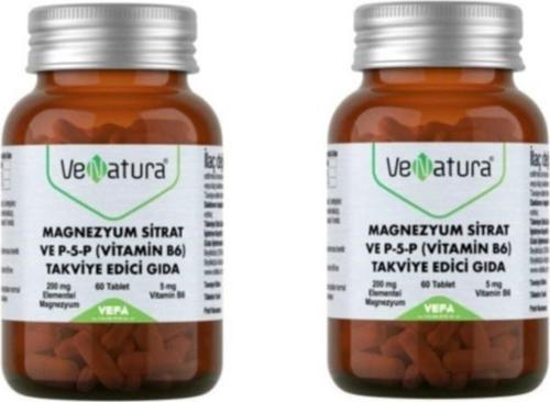 Magnezyum Sitrat Ve P-5-p (vitamin B6) 60 Tab. X 2 Adet