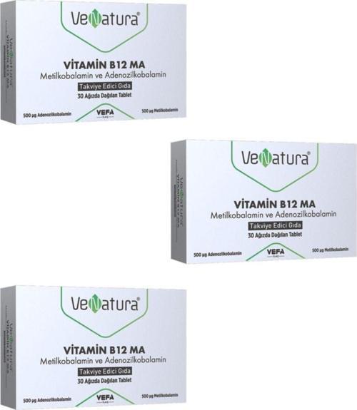 Vitamin B12 Ma Metilkobalamin Ve Adenozilkobalamin Takviye Edici Gıda 3 Adet