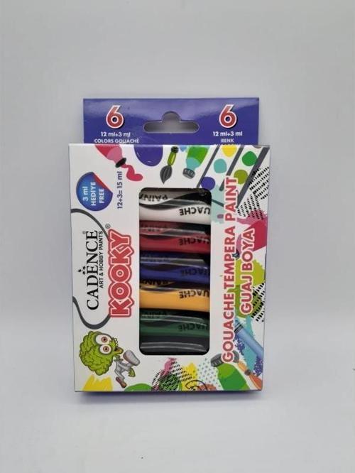 KOOKY GUAJ BOYA ( TEMPERA ) 6'LI SET 15ML