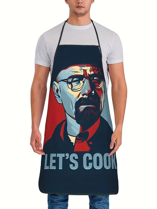 Let’s Cook Baskılı Komik Mutfak Önlüğü Unisex Ayarlanabilir Askılı Walter White