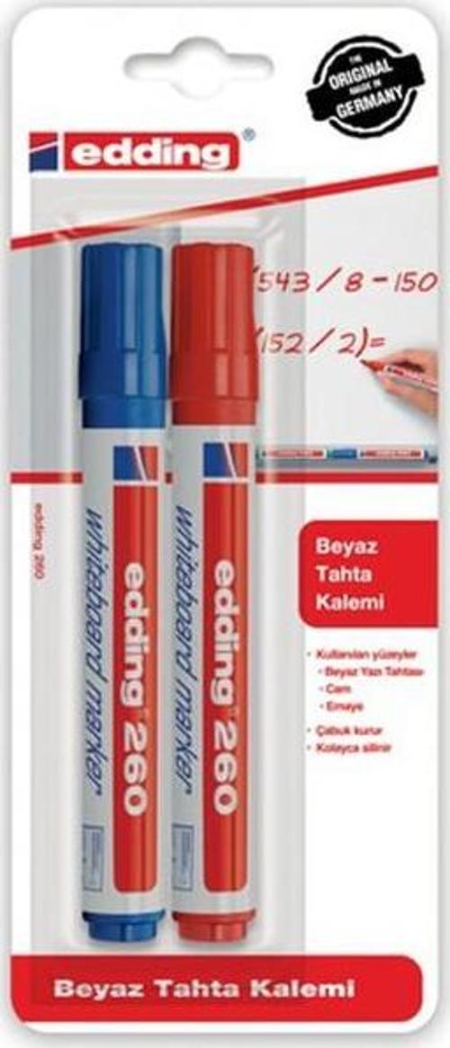 Kırmızı ve Mavi Beyaz Yazı Tahtası Kalemi